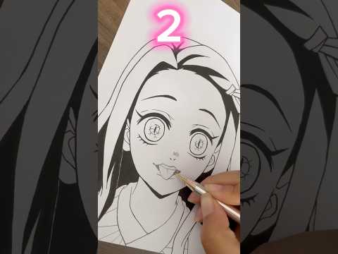 Which one is right for Nezuko 🤔🔥? #歌ってみた #アニメ #demonslayer #howtodrawanime #kimetsunoyaiba