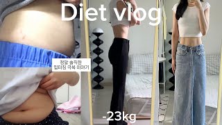 Sub) -23kg diet vlog. My honest story and love life