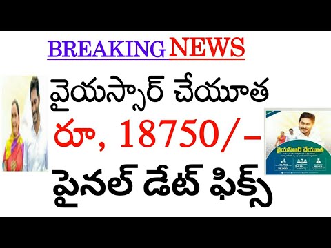 చేయూత కొత్త తేదీ ప్రకటన//ysr cheyutha 2024 amount release date//ysr cheyutha 4th phase release date