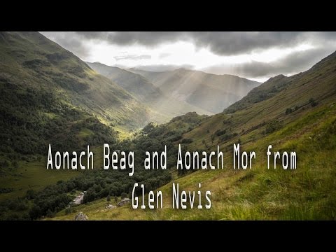 Aonach Beag and Aonach Mor from Glen Nevis