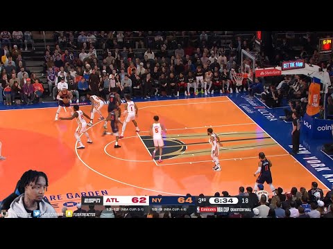 FlightReacts To HAWKS at KNICKS | EMIRATES NBA CUP FULL GAME HIGHLIGHTS | December 11, 2024!