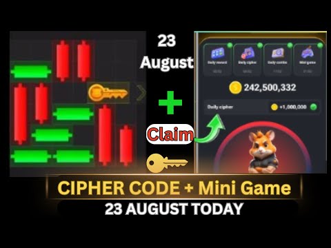 23 August Hamster kombat Mini Game & Cipher CodeToday | Hamster Kombat move market candle to Get key