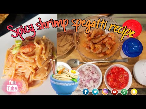 Spicy Shrimp Spegatti recipe🍤🍝️|Easy recipe|මේ විදිහට ඉස්සො දාලා නූඩල් හෝ ස්පෙගටි හදල බලන්න🥰😋