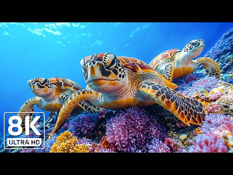 Oceanic Bliss 8K - Relaxing Sea Creatures and Stunning Reefs