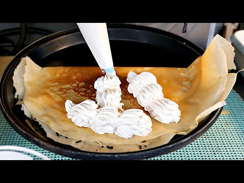 Making strawberry crepes that even 86 year olds are addicted to| japanese street food