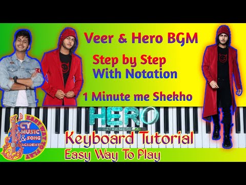 Hero Gayab Mode On | Veer BGM on Keyboard | Hero BGM on Keyboard | Keyboard Tutorial With Notation.