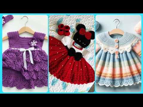 Very Pretty Handmade Crochet Baby Frocks Patterns