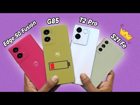 Moto G85 vs Moto Edge 50 Fusion vs Vivo T2 Pro vs Samsung S21 Fe - Battery Drain Test