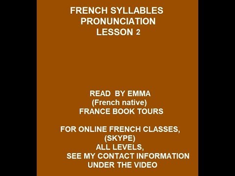 French pronunciation lesson 2