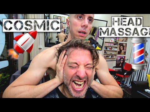 💈INTENSE COSMIC HEAD MASSAGE (Almost tapped out!) So Baba-esque! w/@ASMRbarber | Thailand 🇹🇭