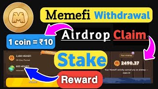 Memefi Airdrop Withdrawal Start ! Memefi AirDrop Allocation Check, Memefi Token Stake ?