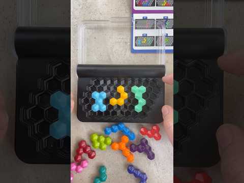 Pack the hex pieces into the IQ Six Pro tray. #puzzles