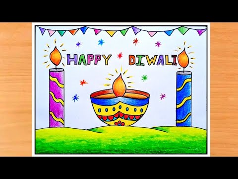 Diya drawing | Diwali special drawing | How to draw Diwali | Diwali 2024 😍🤩🥳