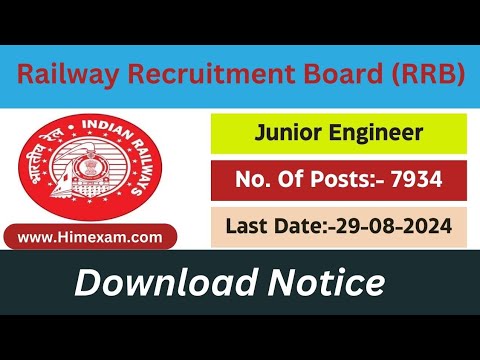 rrb je recruitment 2024||rrb je recruitment 2024 notification||rrb je recruitment 2024 apply online