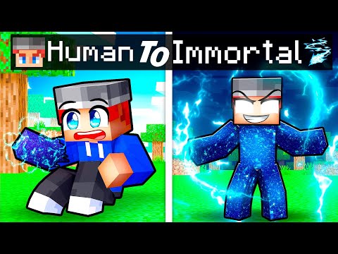 From HUMAN to IMMORTAL in Minecraft!