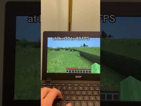 Minecraft on a 7 year old Chromebook but linux #tech #pc #techtok #gaming #minecraft