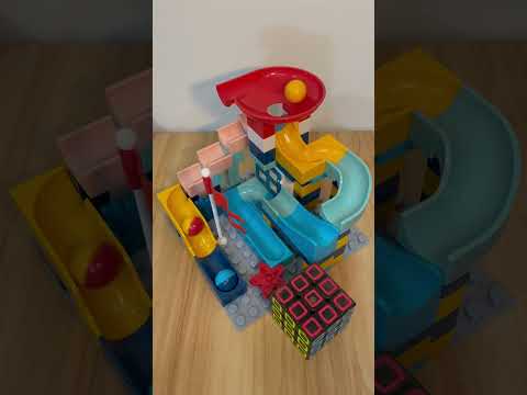 Marble Run ASMR 🔴🟡🔵 858  Satisfying Building Blocks #marblerun #marblerace #asmr