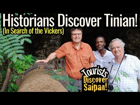 Historians on Tinian in Search of the Vickers Cannon!