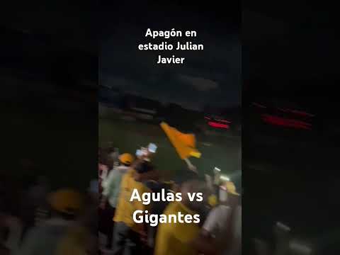 Momento de apagón Águilas vs Gigantes.  #peloterosrd #pelotainvernal