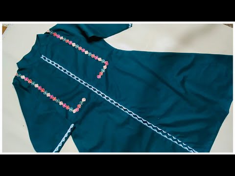 New Beautiful kurti Very Easy Cutting And Stitching / kurti Collar Very Easy Cutting And Stitching