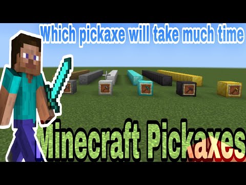 Wooden Pickaxe VS Stone Pickaxe VS Iron Pickaxe VS Diamond Pickaxe VS Netherite Pickaxe VS Gold