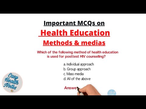 Health Education Methods & media।। Important MCQs with answers