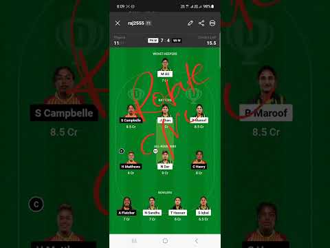 WI-W vs PK-W Dream11 Prediction|WI-W vs PK-W Dream11|WI-W vs PK-W Dream11 Team| #Shorts