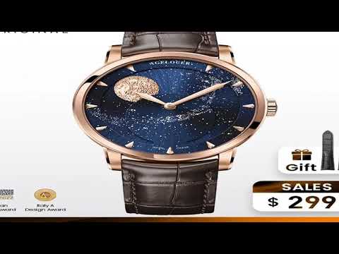 AGELOCER Original Astronomer Watch Men's Business Luxury Gold Watch Automatic Mechanical M