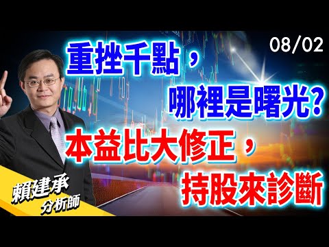 重挫千點，哪裡是曙光? 本益比大修正，持股來診斷!!｜賴建承 分析師 2024/08/02