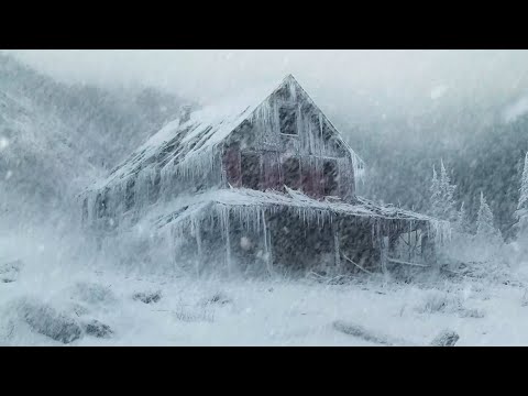 Strong Wind & Icy Snowstorm Sounds | Perfect Winter Ambience for Sleeping, Relaxing | White Noise