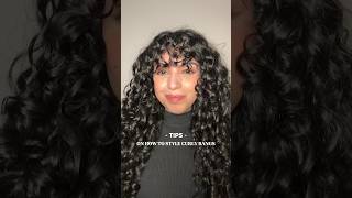 Tips on how to style curly bangs 🤍