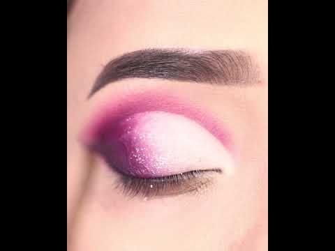 #shorts  PINK Cut Crease Glitter Eyeshadow Look || Very Easy step by step Eye Makeup|| Shilpa