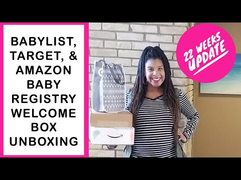 Babylist, Target, & Amazon Baby Registry Welcome Box Unboxing | 22 Weeks Pregnant Update