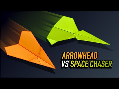 Paper Airplane Tournament —  Arrowhead vs Space Chaser — Paper Aces Round 1 (Race 3)