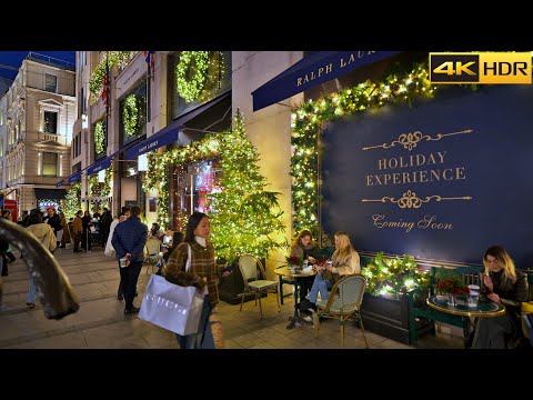 🎄London's Busy Christmas Weekend - 2024 🎅🏼 Tour of Central London under Christmas Light [4K HDR]