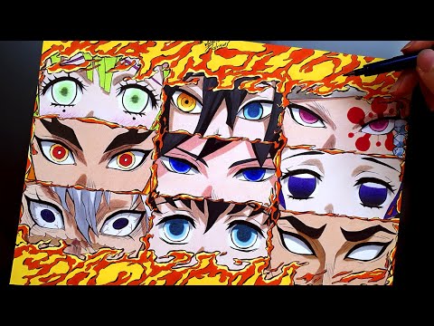 DRAWING "9 HASHIRA" EYES [Demons Slayer / Kimetsu no Yaiba]