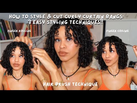 DIY CURLY CURTAIN BANGS!!! How to style your bangs & get stunning curls: teaching you 3 easy ways…