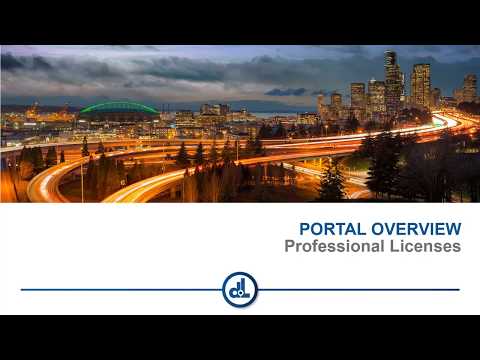 Portal overview for professional licenses