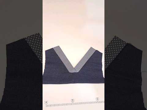 How to sew a pretty v-neckline?#shorts