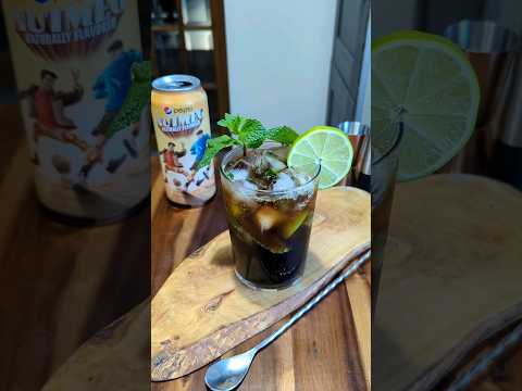 Black Mojito Mocktail made with Pepsi's new Nutmeg flavoured cola #pepsi #mojito #shorts