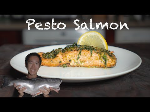 Pesto Salmon (With a Whole Copper River Salmon)