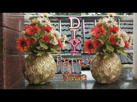 |DIY paper vase|Best out of waste|How to make paper vase |