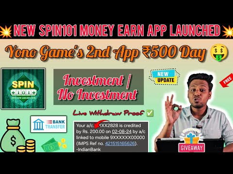 🔴 EARN MONEY ₹500 - ₹1000 DAY 💥| Tamil | Spin 101 Earn App Tips 🤑| Live Withdraw Proof ✅| Earn Money