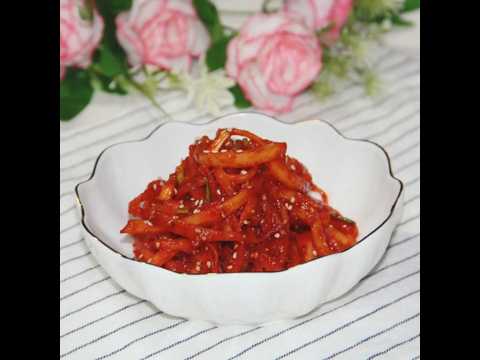 How to make sweet and sour vegetable dish, doraji chomuchim