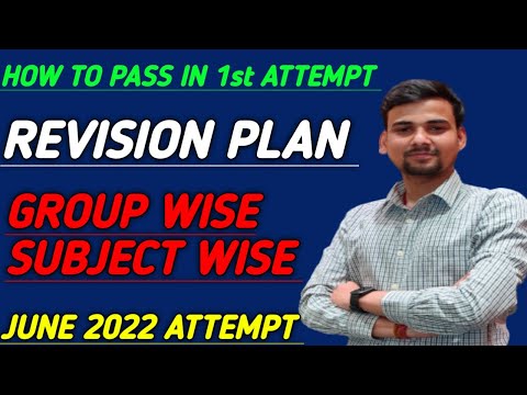 STUDY PLAN | REVISION PLAN FOR JUNE 2022 | GROUP WISE | SUBJECT WISE | CMA DIVAKAR MISHRA