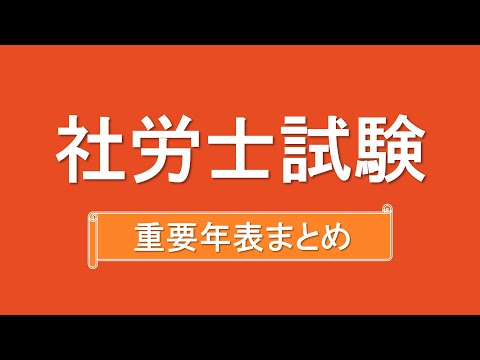 【社労士試験】重要年表まとめ（社会保障の沿革）