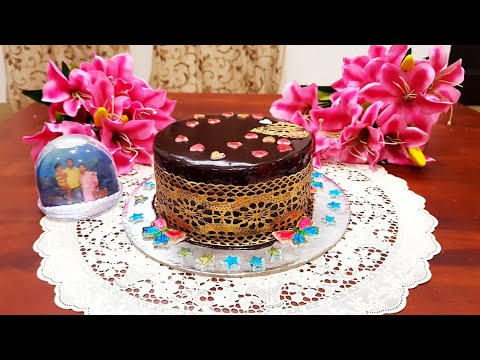 Homemade Eggless Choco Mocha Cake | Edible Sugar Lace | Easy & Simple Fondant Decorations