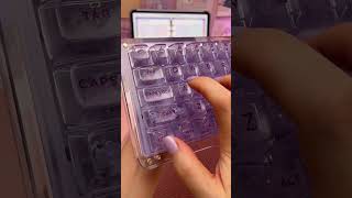 transparent purple keyboard 😍 iPad accessories | keyboard ASMR | digital planning