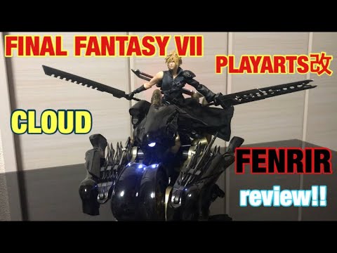 【 プレイアーツ 改 レビュー 】FF の クラウド ＆ フェンリル 開封してみた！ FINAL FANTASY VII PLAYARTS 改 KAI CLOUD & FENRIR review