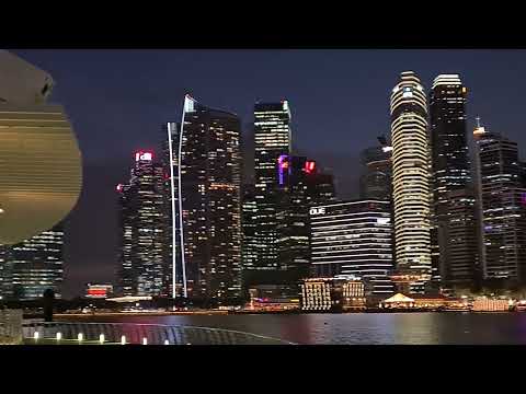 Singapore Bayfront Skyline ~Night view